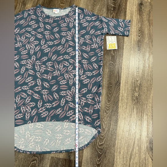 NWT Lularoe Irma Gray with pink feathers, Sz: XXS - Picture 2 of 4